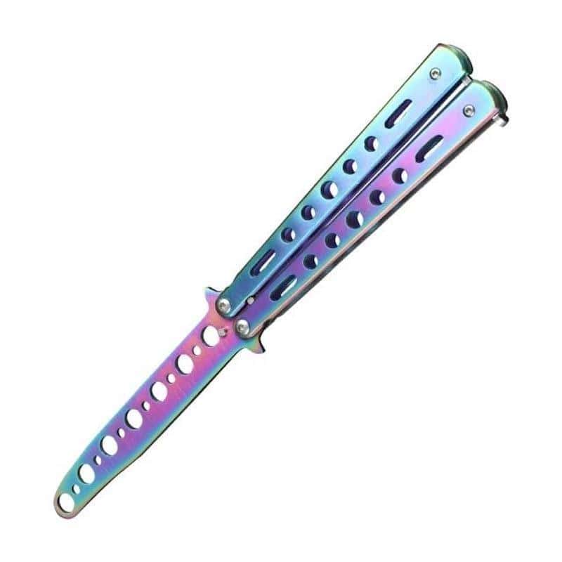 Butterfly Kniv Balisong Træning Regnbue