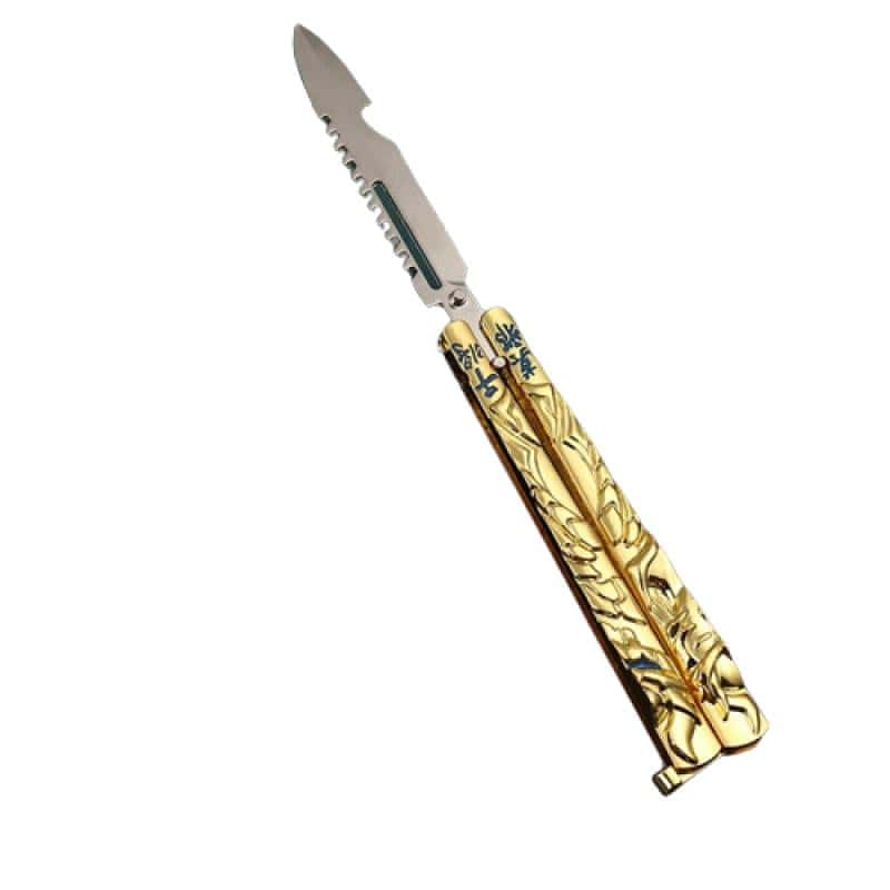 Butterfly Kniv Balisong Guld